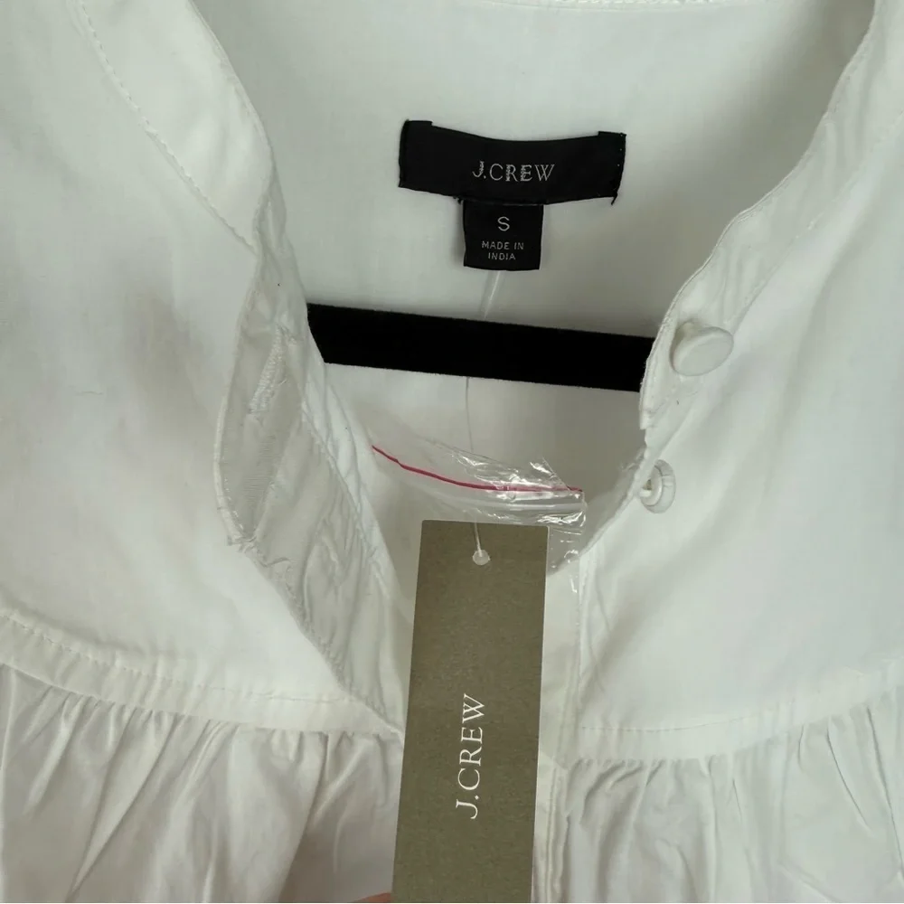 J Crew NWT Puff-sleeve Cotton Poplin Popover Top SIZE 6